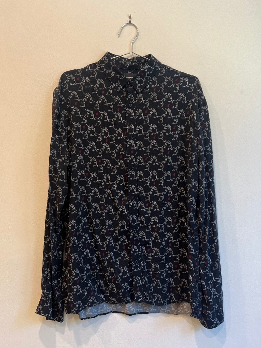 The Kooples Black Button Down Shirt Slim Straight Men's Medium